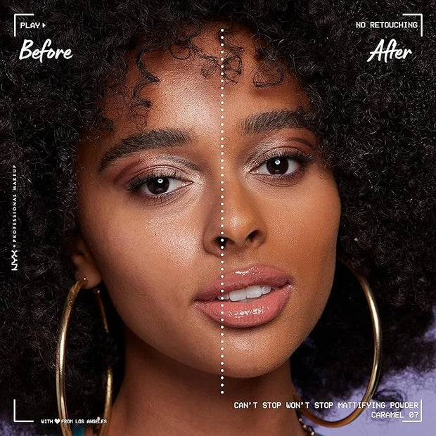 NYX PROFESSIONAL MAKEUP Can't Stop Won't Stop Mattifying Pressed Powder - Caramel (Pack of 2) - Product Image