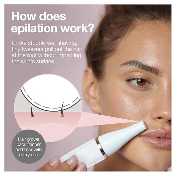 Braun Face Epilator Facespa Pro 911, Facial Hair Removal for Women, Hair Removal Device, 3-in-1 Epilating, Cleansing Brush...