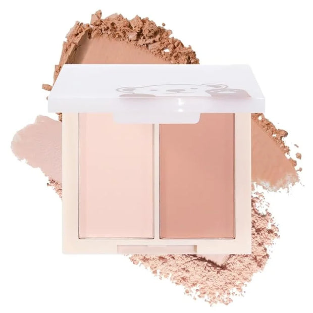 Dual Matte Powder Blush Palette – Nude Beige & Light Brown – Matte Natural Blush for Women, Buildable & Long Lasting Face ...