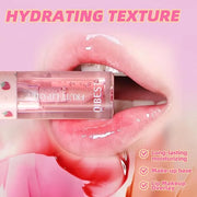 Petansy Fruit-Flavored Plumping Lip Oil Set 4 Packs Moisturizing Lip Glow Oil Long Lasting Nourishing Lip Gloss Set No-Sti...