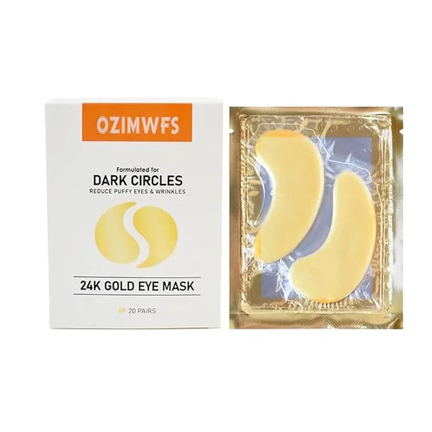 Organic 24K Gold Eye Mask with Collagen. Treatments reduce Puffy Eyes and Dark Circles Reduce Wrinkles and Fine lines - Pr...