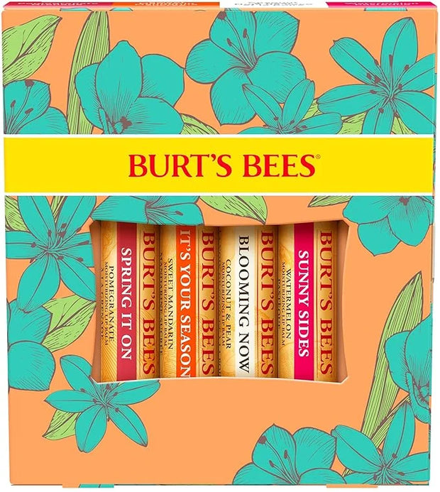 Burt's Bees Gifts Ideas - Just Picked Lip Balm Set, Pomegranate, Watermelon, Sweet Mandarin, Coconut & Pear, Natural Origi...