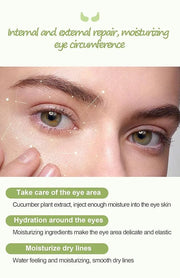 12Pcs Under Eye Patches for Dark Circle, Cucumber Moisturizing Hyaluronic Acid Eye Mask, Crystal Angle Wings Mask, Hrydrat...