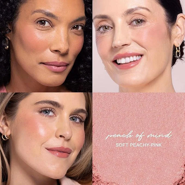 Wander Beauty Hydrating Powder Blush - Lightweight, Peach Blush Makeup with a Blurring, Satin Finish - Buildable Formula w...