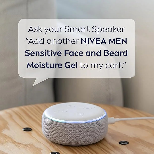 NIVEA Men Sensitive Face and Beard Moisture Gel, Gentle Face and Beard Moisturizer for Men Instantly Hydrates Skin and Con...