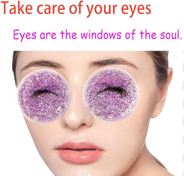 Gel Eye Ice Pack, Cooling Eye Pad, Cooling Eye Masks Hot ＆ Cold Treatment for Eye Strain, Eye Swelling, Eye Redness, Puffy...