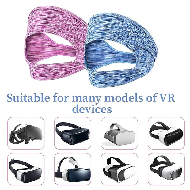 Grevosea 2 Pack VR Eye Mask, Adjustable Breathable VR Sweat Band Comfortable and Sweat-Resistant Eye Face Cover for Meta/O...