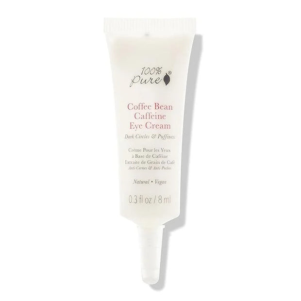 100% PURE Coffee Bean Caffeine Eye Cream Refresh & Hydrate Under Eye Treatment Reduce Puffiness, Dark Circles, Wrinkles wi...