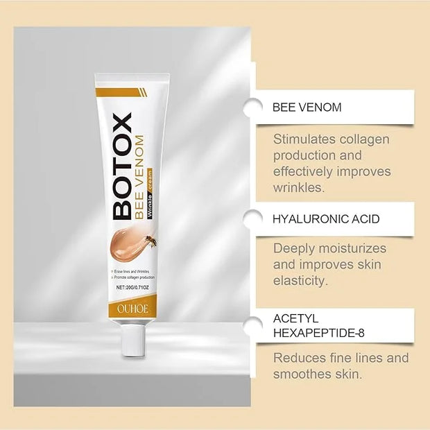 2 Pcs Bee Venom Skin Cream, Anti-Aging Face for All Skin Type Wrinkle Removal & Firming Moisturiser Cream - Product Image