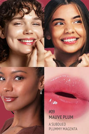 self beauty Veganize Collagen Lip Glass Balm | Hydrating Lip Balm in 9 Vibrant Colors | Moisturizing Lip Care Infused with...