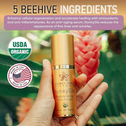 Honey Girl Organics HoneyGlo Regenerating Face Serum, USDA Certified Organic Facial Serum for Women Softens and Moisturize...