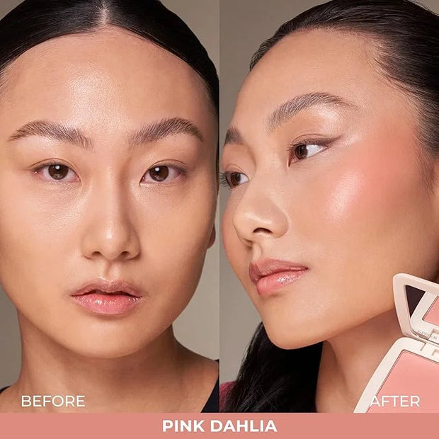 COVER FX Monochromatic Powder Blush Duo - Pink Dahlia: Soft Pink - Matte + Shimmer Finish - Create Custom, High Impact Col...