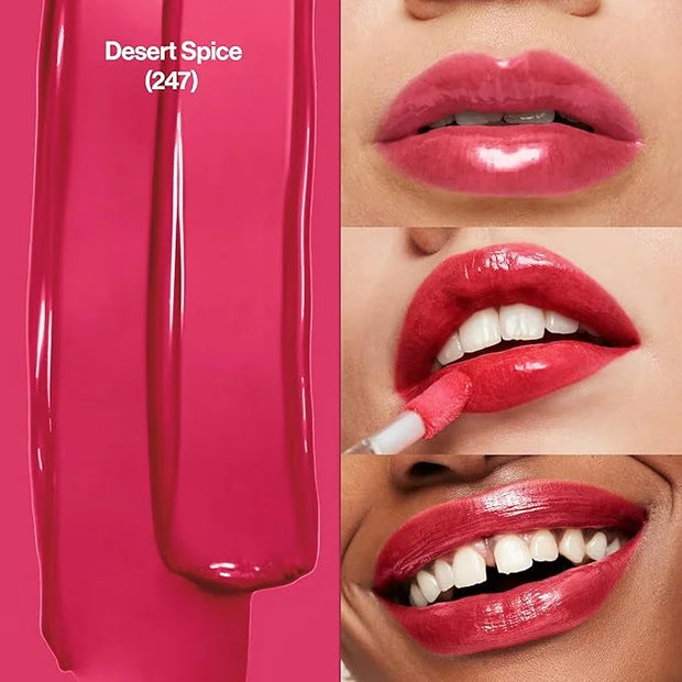 Revlon Super Lustrous Lip Gloss, Non-Sticky, Hydrating, High Shine Finish, 247 Desert Spice, 0.13 oz - Product Image