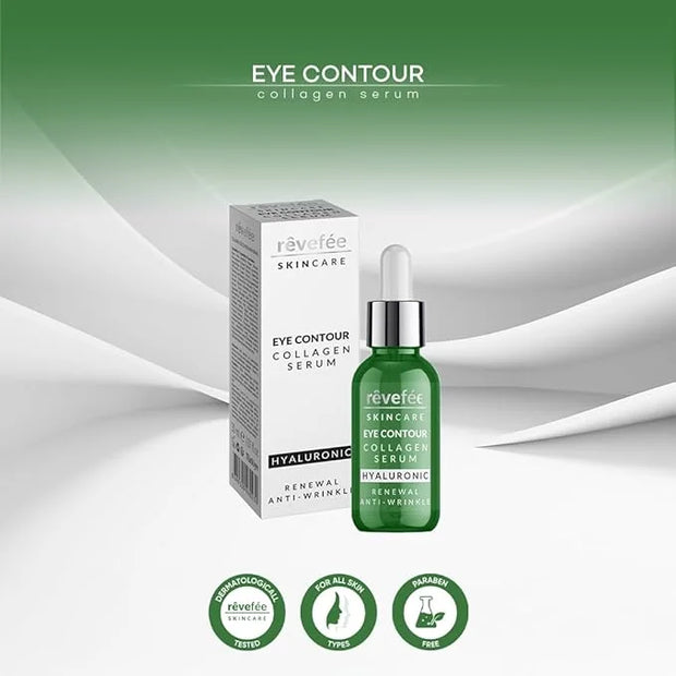 Collagen Hyaluronic Acid Serum; Reduces Dark circles, Puffy Eyes, Wrinkles, Under Eye Bags, Fine Lines. Anti-Aging, Hydrat...