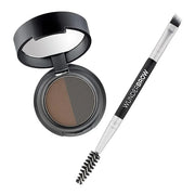 Soft Brow Define & Fill Powder Duo, Includes Dual ended Brush, Vegan and Cruelty Free (Black/Brown) - Product Image
