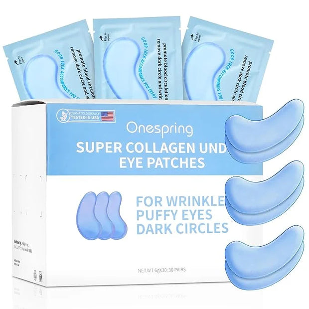 Under Eye Patches (30 Pairs) Hyaluronic Acid Eye Masks for Puffy Eyes, Dark Circles, Eye Bag, Wrinkles - Skin Care Gifts f...