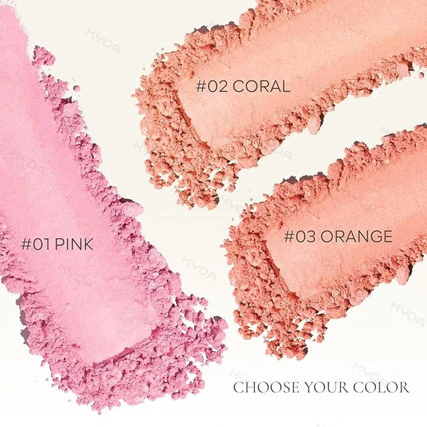 KYDA Baked Blush, Coral Glow Powder for Blush and Highlighter, High Glossy Finish, Lightweight Blendable Shimmer Blusher, ...