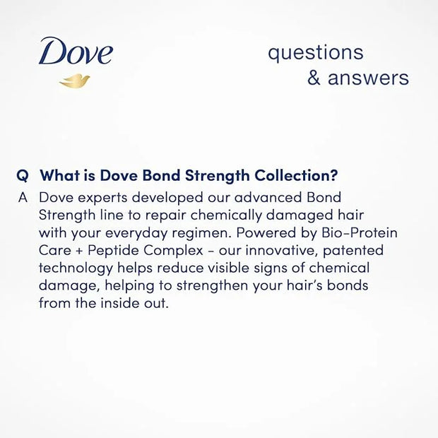 Dove Bond Strength Shampoo & Conditioner Set + Hair Mask Serum Bundle – Bond Repair Treatment for Damaged and Frizzy Hair ...