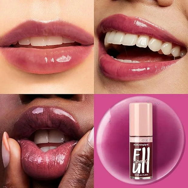 2PC Lip Glow Oil Hydrating 6 Colors, Moisturizing Glow