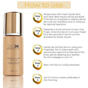 GLO24K Rejuvenating 24k Eye Cream and Serum With 24k Gold, Hyaluronic Acid, Vitamins A,C,E - Product Image