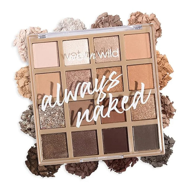 wet n wild Always Naked Palette, Nude Neutral Eye Makeup, Blendable, Warm And Cool Nude Pigments, Matte, Shimmer, Glitter,...