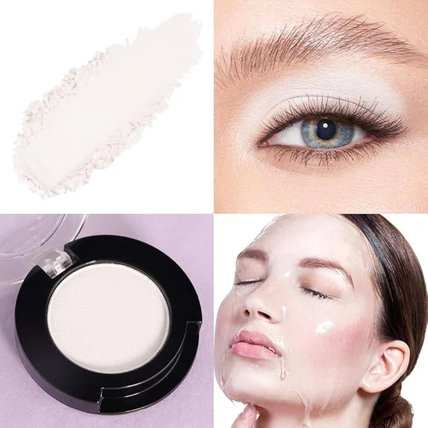 Monochrome Matte Eyeshadow Makeup Palette, Highly Pigmented Ivory White Eyeshadow Palette, Matte Pressed Powder Eye shadow...