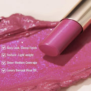 Oulac Moisture Mauve Pink Lip Gloss - 2 in 1 Shimmer Lipstick & Lip Balm, Long Lasting Hydrating, Juicy & Glossy finish, S...