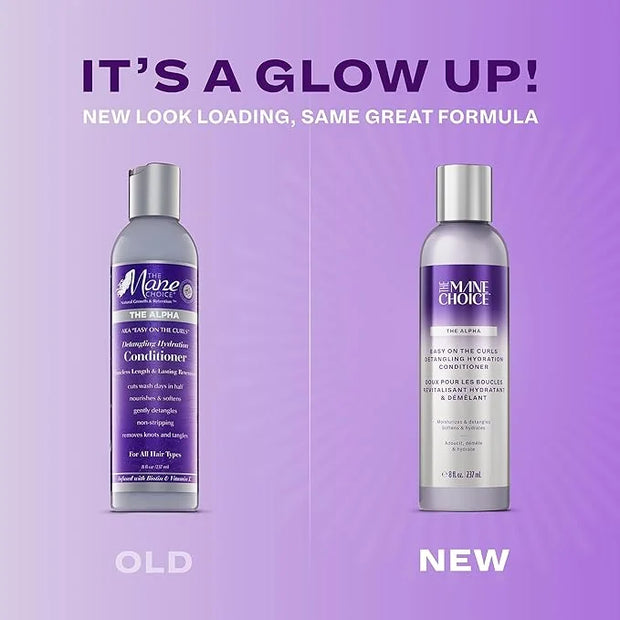The Mane Choice The Alpha Easy On The Curls Hydration Curly Hair Conditioner, Nourishing Detangling Conditioner Enriched w...