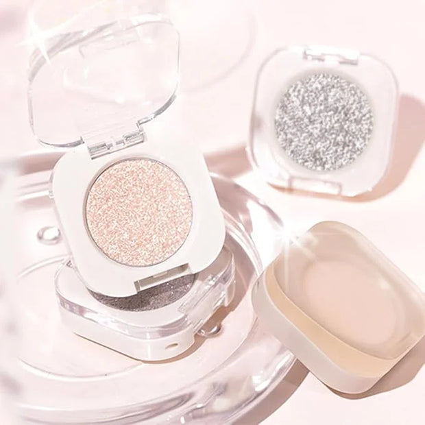 Monochrome Glitter Eyeshadow - Light Brown Shimmer Eye Shadow, Talc-Free, Paraben-Free, Cruelty-Free, Long-Lasting Single ...