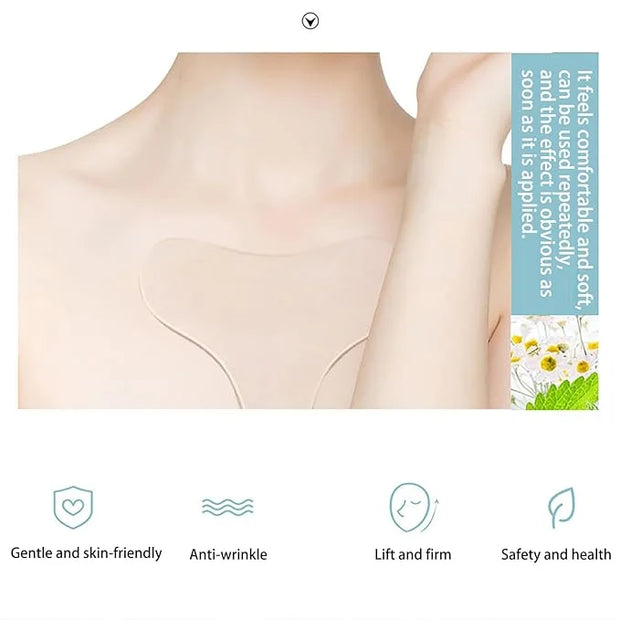 VolksRose Face & Chest Wrinkle Patches, Reusable Silicone Patches for Brow Lift, Wrinkle Smoothers, Cleavage - Overnight A...