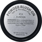 Hot Pink Bright Fuchsia Magenta Rouge Blush Pressed Cheek Color Powder, Talc & Paraben Free, 4 Grams, No Animal Testing & ...