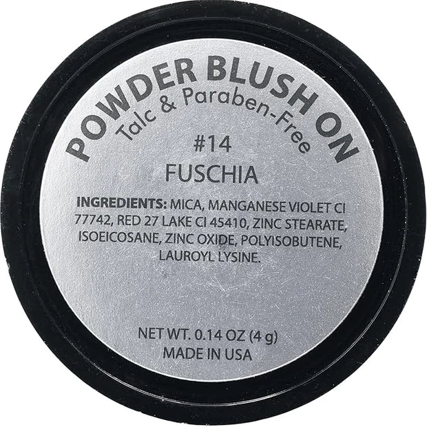 Hot Pink Bright Fuchsia Magenta Rouge Blush Pressed Cheek Color Powder, Talc & Paraben Free, 4 Grams, No Animal Testing & ...