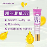 Ruby Kisses Broadway Vita-Lip Clear Lip Gloss (8 Pack), Ultra-Hydrating & Soothing Formula with Vitamins, High-Shine Non-S...