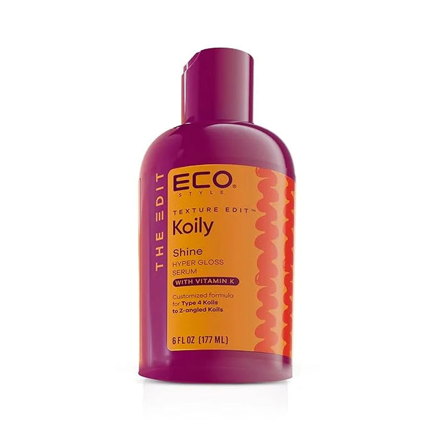 Eco Style, Texture Edit, Koily Shine Hyper Gloss Serum for Type 4 curly hair - A nourishing, sulfate-free rich oil that pr...