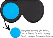 ALASKA BEAR Cooling Gel Eye Mask Weighted Silk Sleep Mask & Cotton Eyeshades Cold & Hot Compress for Pain Relief, 180g Hea...