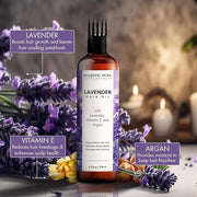 Majestic Pure 100% Pure Lavender Oil with Vitamin E for Hair Care, Strengthening, Nourishing, and Volumizing Formula with ...