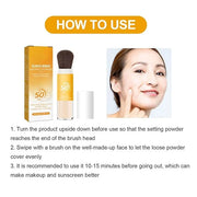 Mineral Sunscreen Setting Powder, SPF 50 Mineral Sunscreen Setting Powder for Face, Oil Control Natural Matte Finish, Mini...