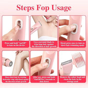 Glow Aura Womens Shaver, Bikini Trimmer for Women, Glow Aura Electric Razor, Comfort 2 in 1 Electric Lady Shaverr, Dual He...
