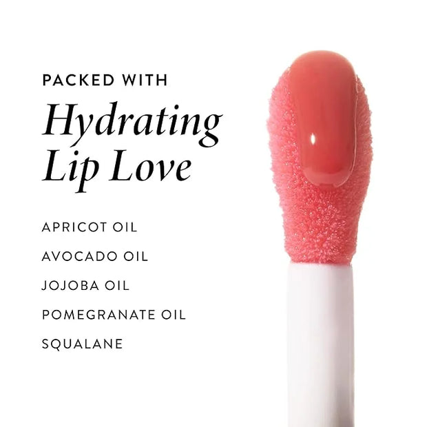 LAURA GELLER NEW YORK Fine Shine Glossy Lip Oil, Sweet Pink - Hydrating Squalane - Sheer Pink Lip Gloss - Product Image