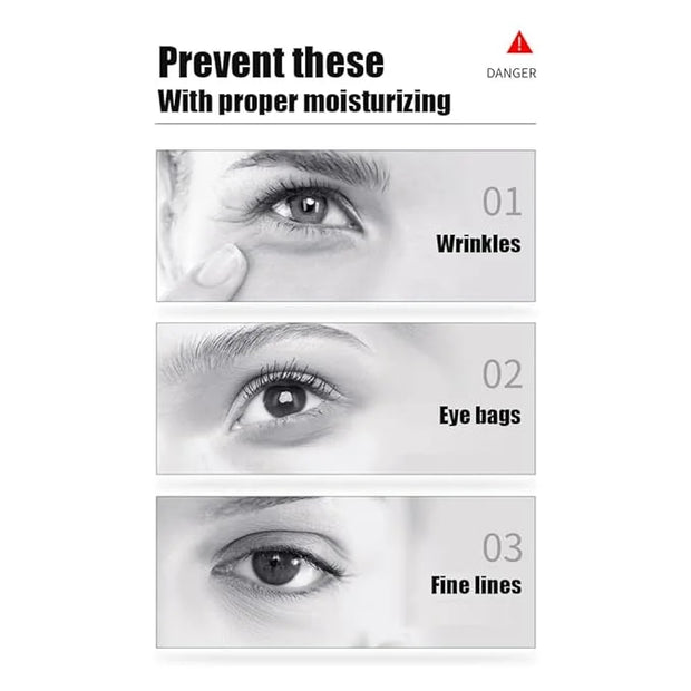 Moisturizing Elastic Eye Cream Relax Eye Skin Anti-Aging Hydrate Delicate Smooth Under Eye Bags Forehead Wrinkles Fine Lin...