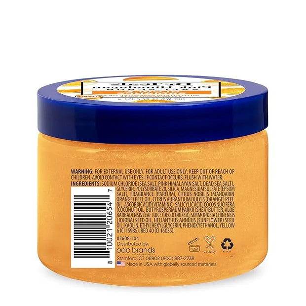 Dr Teal's Pink Himalayan Salt Body Scrub, Glow & Radiance with Pure Epsom Salt & Citrus Essential Oils 16 oz (Pack of 3) -...