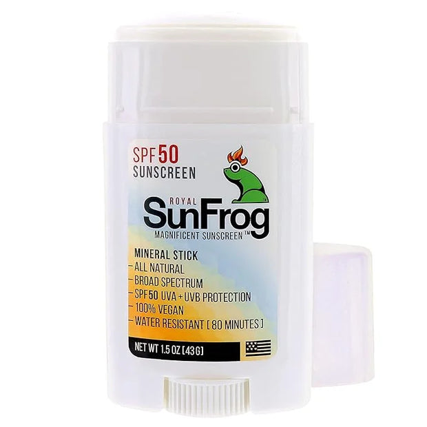 Royal SunFrog | All Natural SPF-50 Sunscreen Mineral Stick | 100% Vegan, Broad Spectrum UVA + UVB, Roll On Sunscreen Stick...