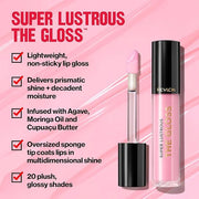 Revlon Super Lustrous Lip Gloss, Non-Sticky, Hydrating, High Shine Finish, 205 Snow Pink, 0.13 oz - Product Image