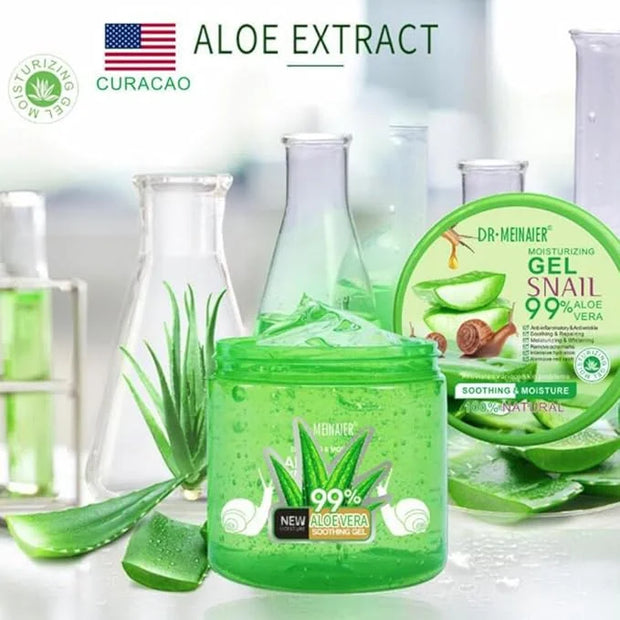 Aloe Vera Gel for Face, Body & Hair, Soothing Aloe Face Moisturizer, Multipurpose Skin Care, Hydrating Aloe Gel, Claming a...