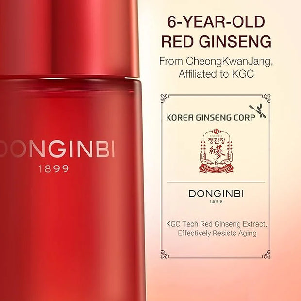 Donginbi Red Ginseng Essential Skin Care Set - Firming & Skin Barrier Repair Moisturizer, Hydrating Toner, Korean Red Gins...