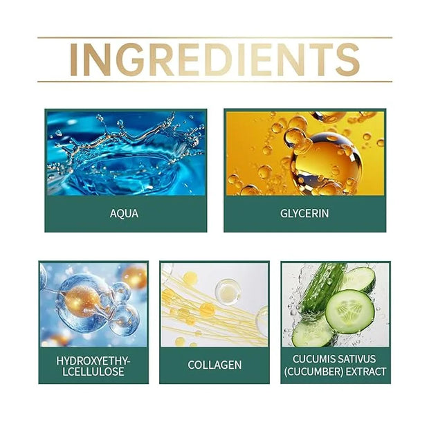 Under Eye Masks，Golden Cucumber Eye Mask 60 Tablets Set，Eye Mask for Fine Lines, Wrinkles, Dark Circles and Eye Puffiness，...