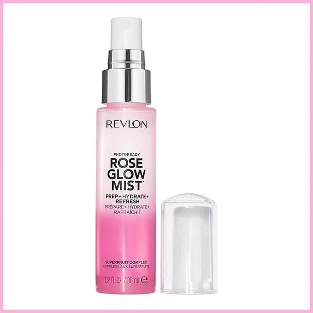 Revlon PhotoReady Rose Glow Mist Face Primer, Prep, Hydrate & Refresh Spray with Sheer Coverage, Infused with Nourishing O...