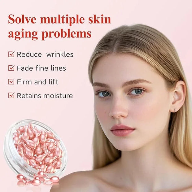 HKH Retinol Serum for Face - Anti Wrinkle Facial Serum with Vitamin C & Vitamin E, Vit A Capsule with Collagen for Women, ...
