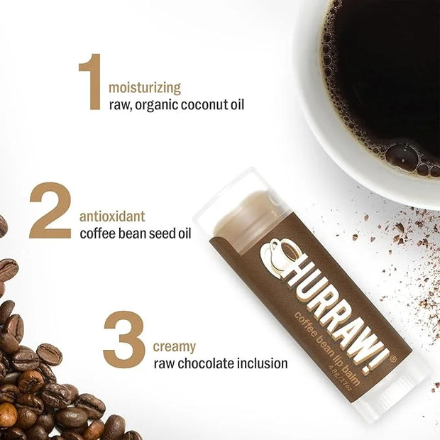 Hurraw! Coffee Bean Lip Balm: Organic,