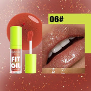 Lip Oil Lip Glaze, Soft Brush Head Hydrating Lip Glow Oil,Shiny Transparent Lip Gloss Plumping,Long Lasting Nourishing Non...
